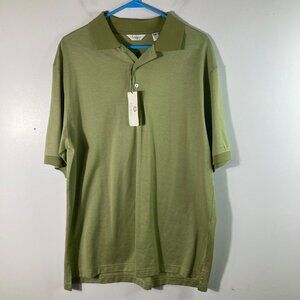 Mens Turnbury‎ Polo Shirt Peruvean Pima Cotton Green M NWD